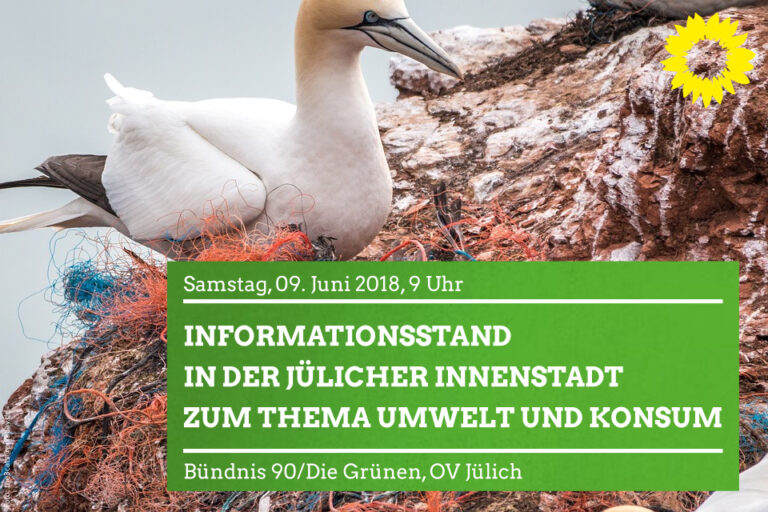 Infostand und Aktion „Plastik gegen Baumwolle“