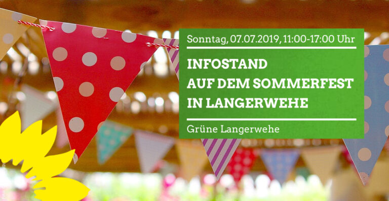 Grüne Langerwehe auf dem Sommerfest