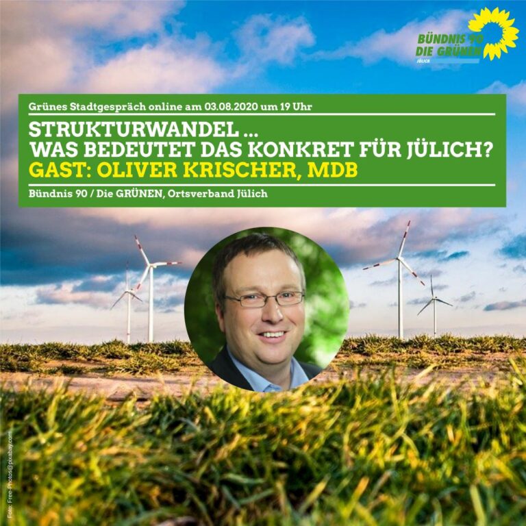 Grünes Stadtgespräch – online mit Oliver Krischer