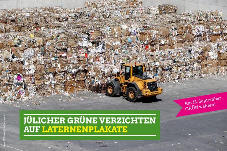 Grüne in Jülich reduzieren ihre Wahlplakate