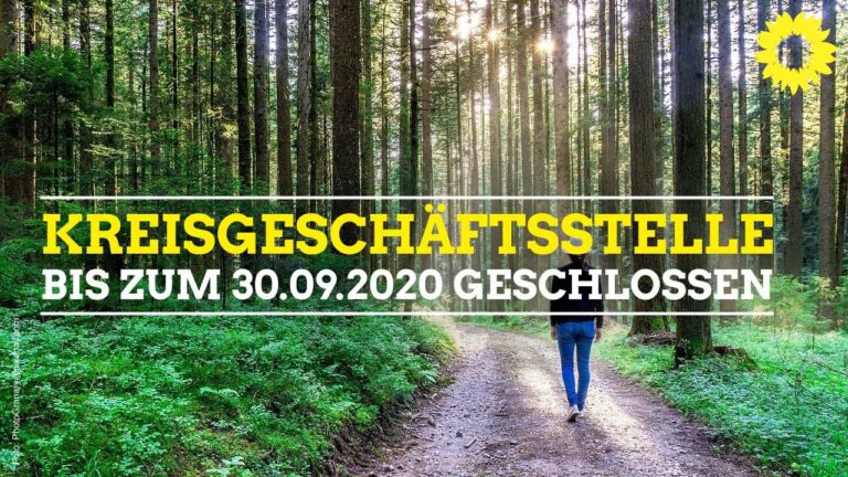 Kreisgeschäftsstelle bis zum 30.09.2020 nur telefonisch erreichbar.