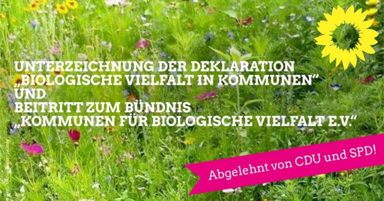 Biologische Vielfalt in Kommunen – Antrag abgelehnt!