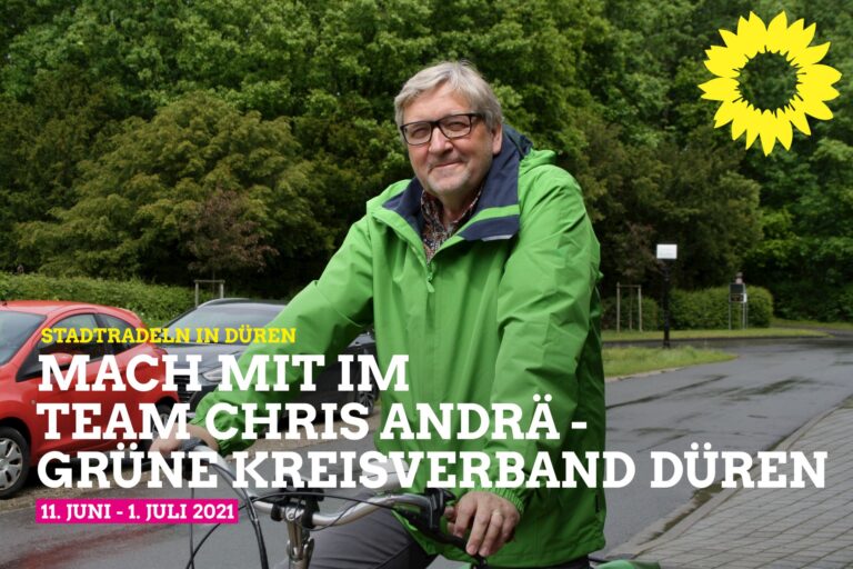 STADTRADELN 2021 – Mach mit im Team Chris Andrä – GRÜNE Kreisverband Düren!