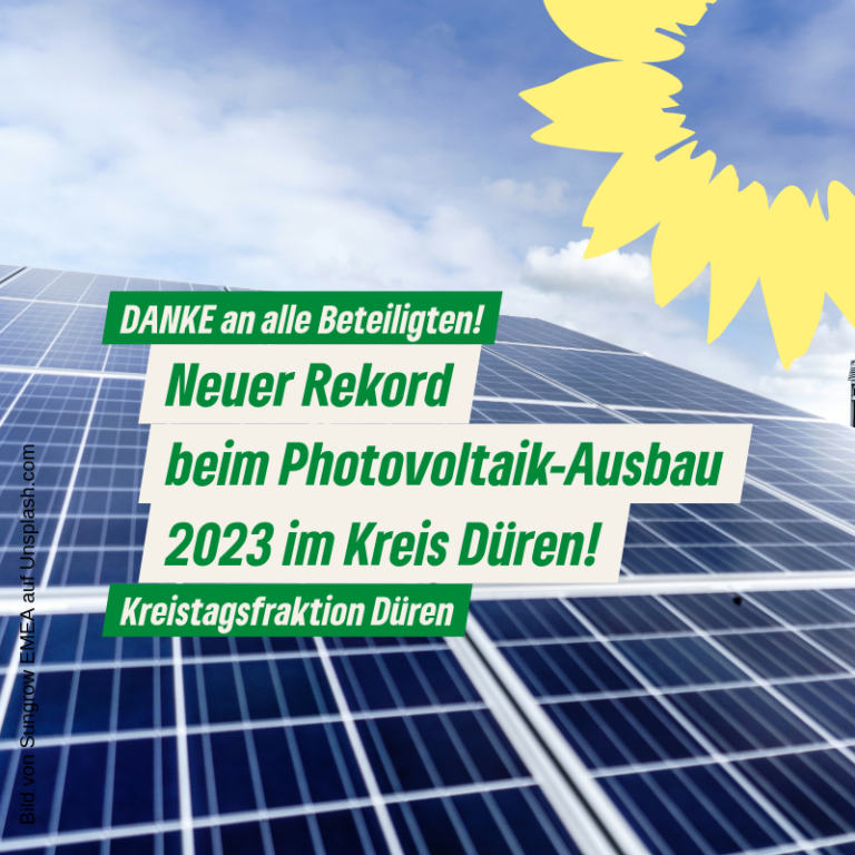 Neuer PV-Ausbaurekord im Kreis Düren!