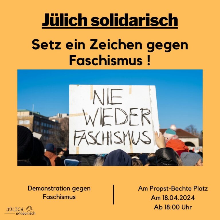 Jülich solidarisch – ein Zeichen gegen Faschismus