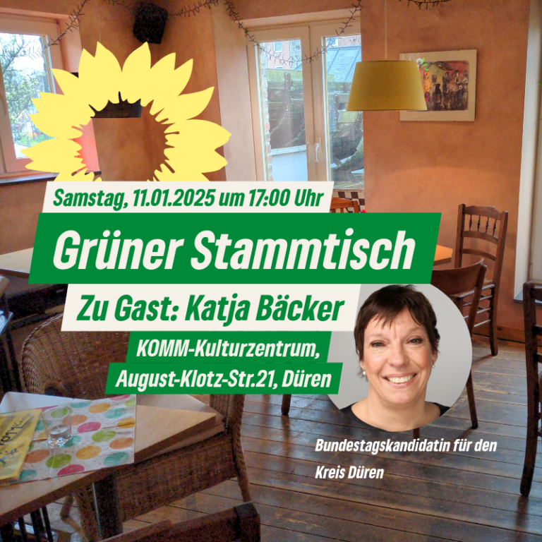 GRÜNER Stammtisch mit Katja Bäcker