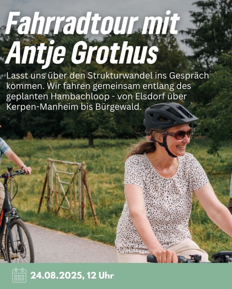 SAVE THE DATE: Fahrradtour mit Antje Grothus MdL