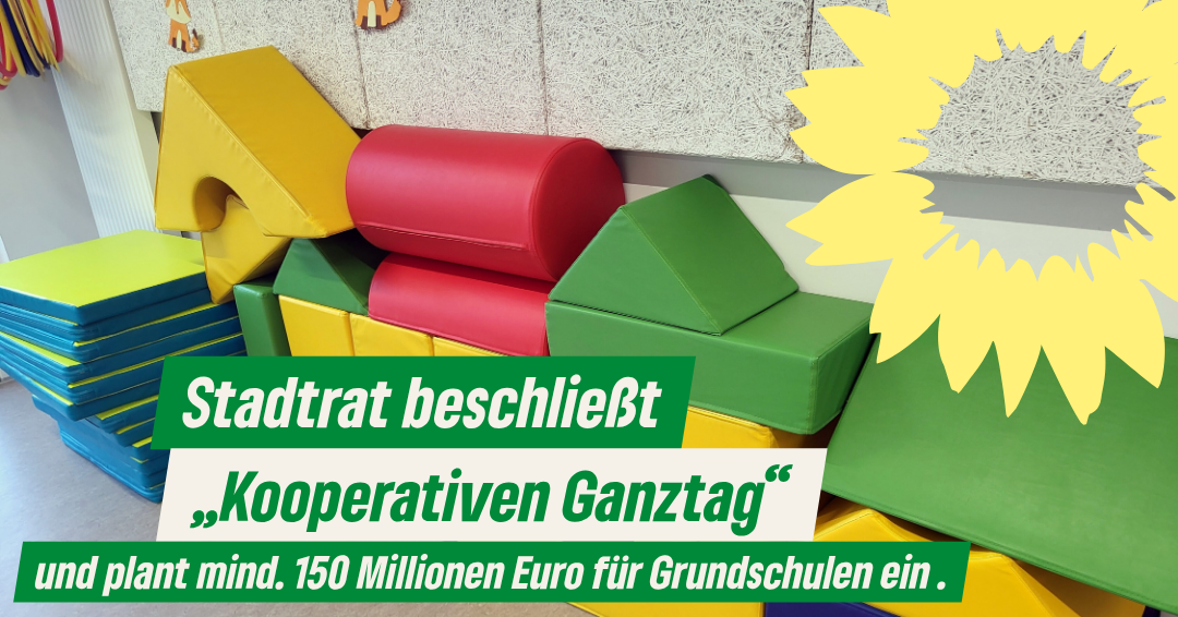 Das Titelbild zu OGS in Düren zeigt Bausteine aus Stoff