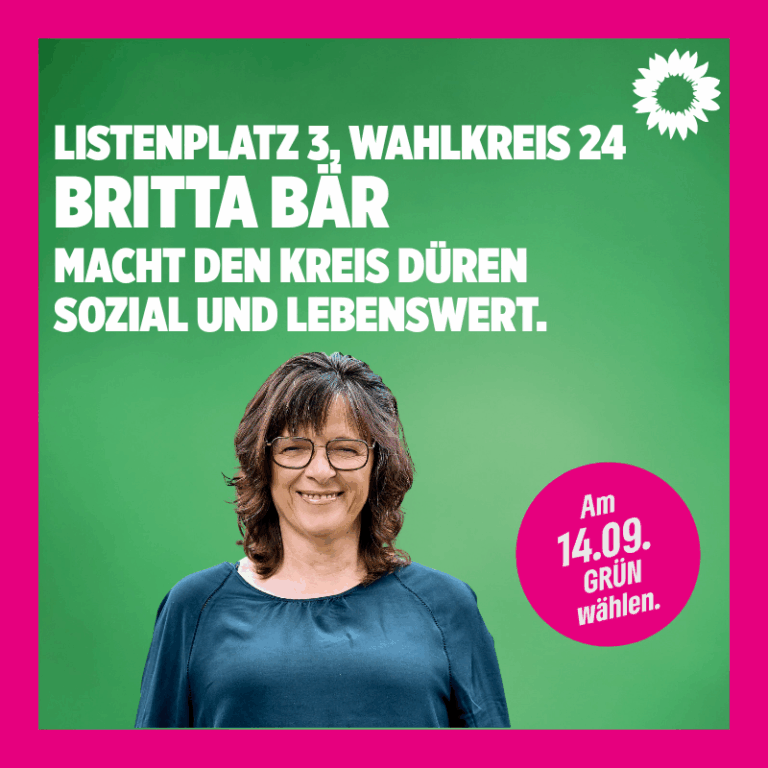 Britta Bär: Unsere Kandidatin für den Kreistag, Listenplatz 3, Wahlkreis 24 – Kreuzau