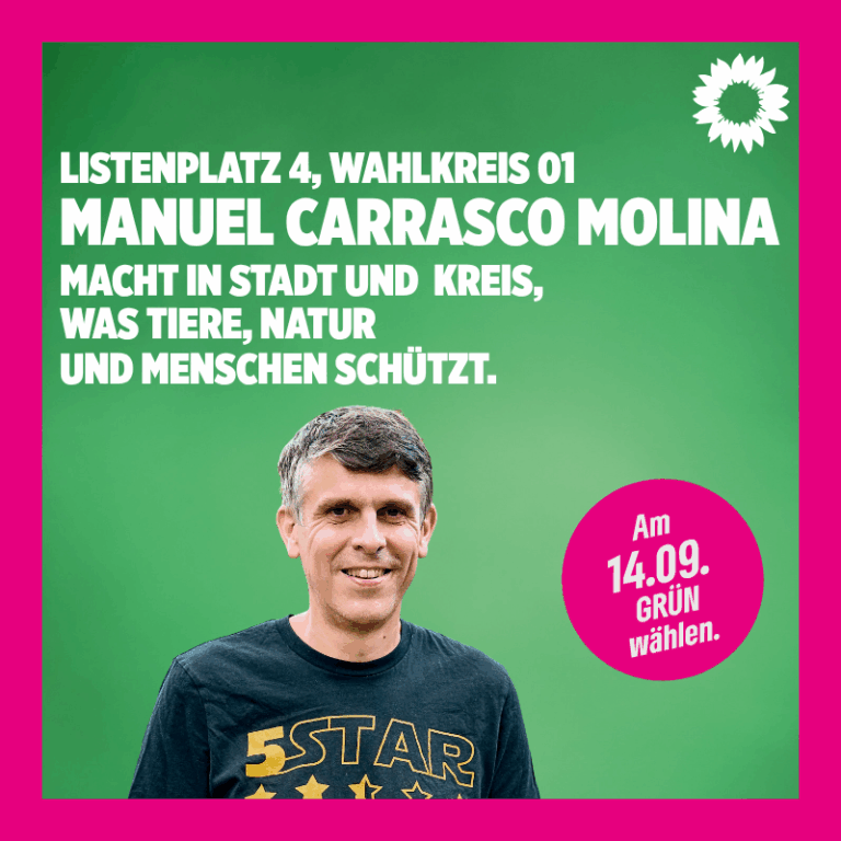 Manuel Carrasco Molina: Unser Kandidat für den Kreistag, Listenplatz 4, Wahlkreis 01 – Stadt Düren