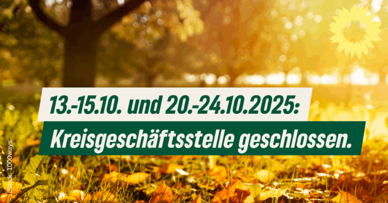 🍂 Herbstferien-Info: Geänderte Öffnungszeiten