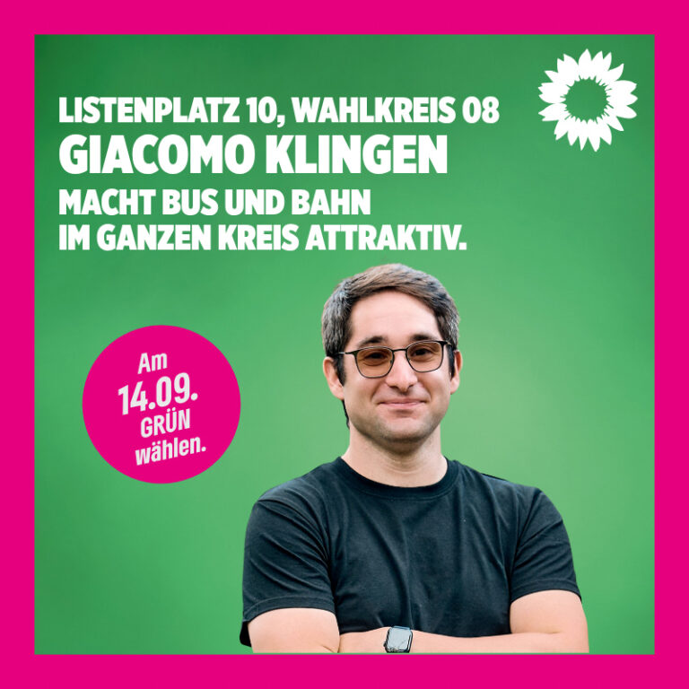 Giacomo Klingen: Unser Kandidat für den Kreistag, Listenplatz 10, Wahlkreis 08 – Stadt Düren