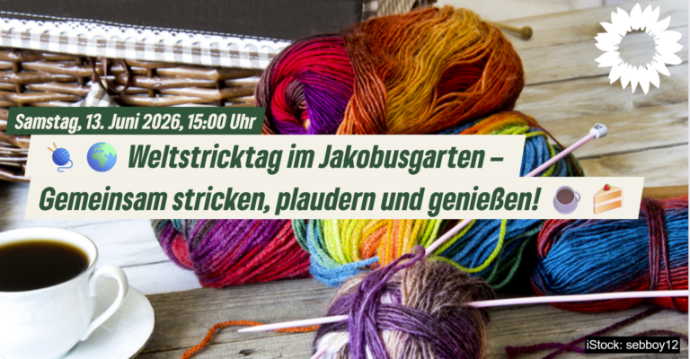 🧶🌍 Weltstricktag im Jakobusgarten – Gemeinsam stricken, plaudern und genießen! ☕🍰